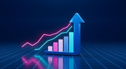Gráfico del mercado de la fotografía del gráfico de acciones de Arrow Business o la inversión de datos financieros de la inversión en el crecimiento Diagrama de dinero Antecedentes con información de 