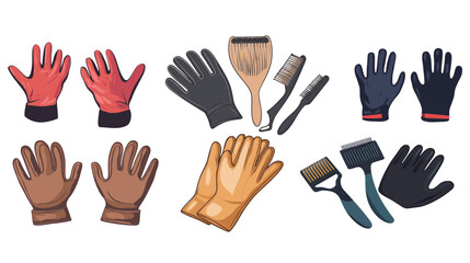 Fototapeta premium Barber Element – Isolated Barber Gloves Vector Graphic