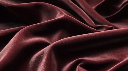 Obraz premium Rich maroon fabric folds create a luxurious and elegant texture, perfect for sophisticated designs.