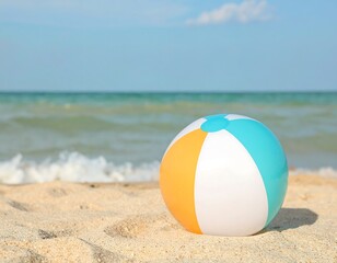 Obraz premium Beach ball on sand