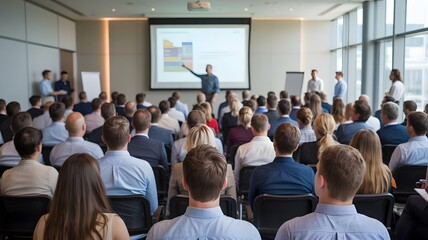 Corporate Business Conference with Engaged Audience in Professional Setting