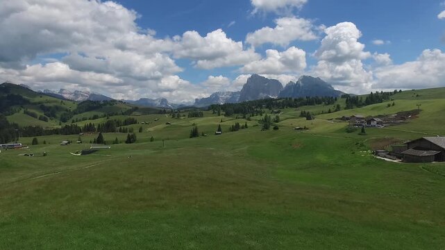 Seiser Alm (Italian: Alpe di Siusi, Ladin: Mont S&euml;uc) is a Dolomite plateau and the largest high-elevation Alpine meadow (German: Alm) in Europe. Located in Italy's South Tyrol province in the Dolomit