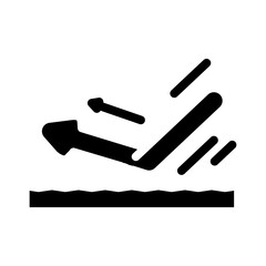 non reflective finish glyph icon vector illustration