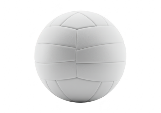 White volleyball isolated on transparent background