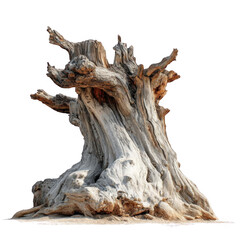 Tree stump isolated on a white background. 3d render illustration.