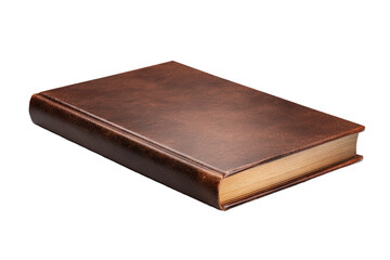 Obraz premium Old leatherbound book isolated on transparent background