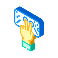 Fototapeta premium one hand operation isometric icon vector illustration