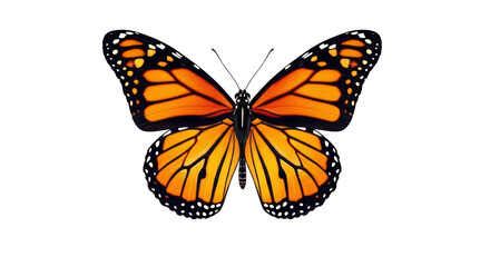 Fototapeta premium Monarch Butterfly Wing Detail Closeup insect lepidoptera wings orange black white spots pattern close-up macro nature wildlife animal creature flying