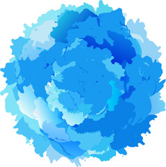Abstract cerulean blue watercolor wash texture background icon