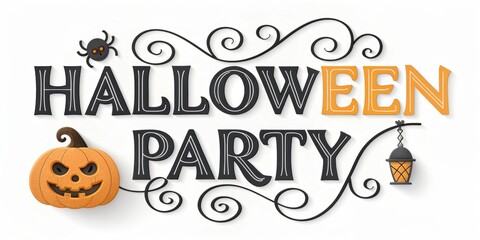 Halloween Party Invitation Design
