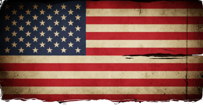 Vintage American Flag with Distressed Texture america usa united states stars stripes patriotic national symbol freedom liberty democracy republic government