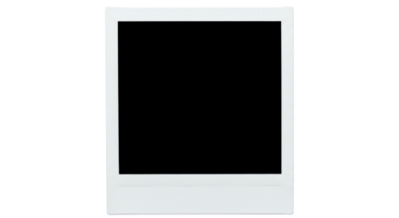 Retro instant photo frame for picture mockup isolated PNG with Transparent Background