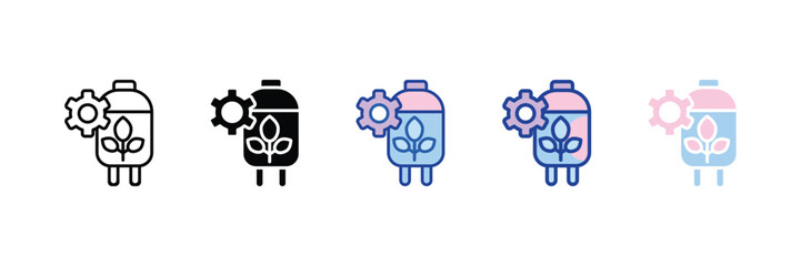 Biomanufacturing Icon Set Multiple Style Collection