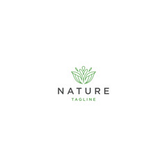 Nature flower logo icon design template