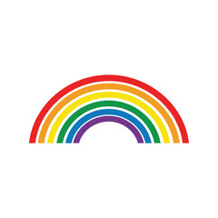 Bright colorful rainbow arc, symbol of hope, diversity, pride, love, weather, nature, colorful arch