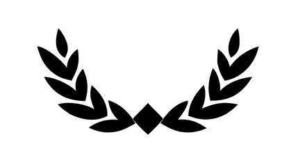 Obraz premium Elegant laurel wreath vector design element for decoration and awards graphic in black and white style art