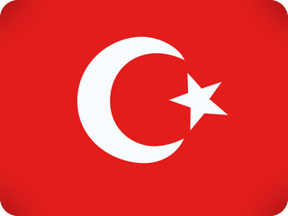 The national flag of turkey featuring a white crescent moon and a white star on a red background