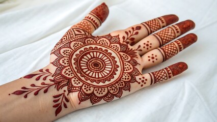 Henna mehndi designs on the hand