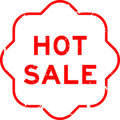 Grunge red hot sale word rubber seal stamp on white background