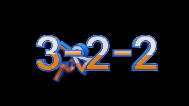 Colorful numbers on a black background, showcasing a mathematical equation with vibrant design