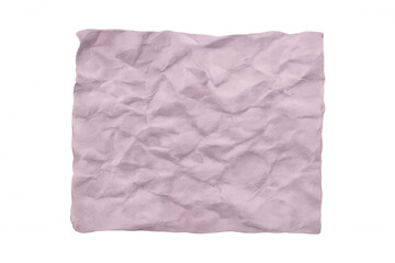 Obraz premium Crumpled pink paper provides copy space on a transparent background, offering a simple yet textured backdrop