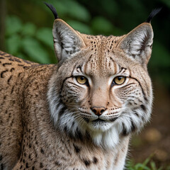 Obraz premium Photo closeup of beautiful Lynx in natural Scene