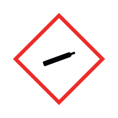 Non Flammable or Non Toxic Flat Vector Prohibition Sign on White  Background. Placardclass 2 of Hazardous Material. 