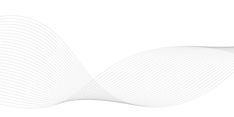Abstract background with silver, grey and white smoky wave lines on white paper wave background. Gray and white digital technology wavy curve lines background.	