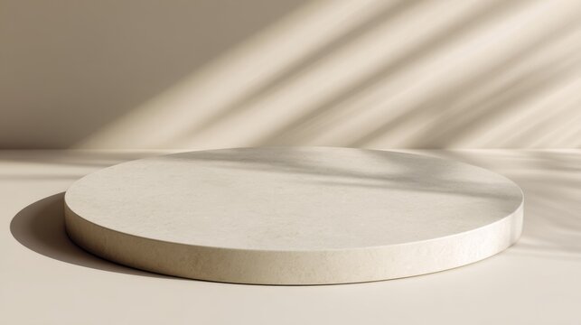 Minimalist podium with natural textures and condensation details. Close-up of matte stone surface with moss, dewdrops, and soft ethereal light. Ideal for organic products and clean editorial design.