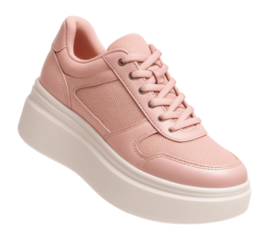 Trendy pink platform sneaker.