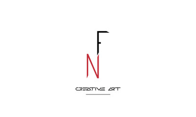 NF, FN, N, F abstract letters logo monogram