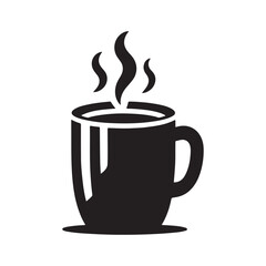Coffee Mug vector silhouette clip art logo design idea illustration