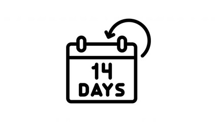14 days minimalist stroke animation