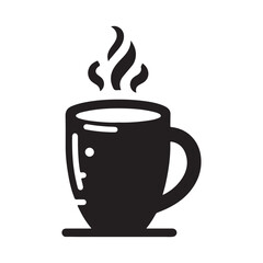 Coffee Mug vector silhouette clip art logo design idea illustration