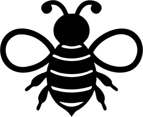 bee icon vector illustration, isolated on white
