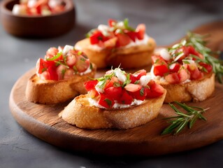 Rustic Tomato and Cheese Bread Plate