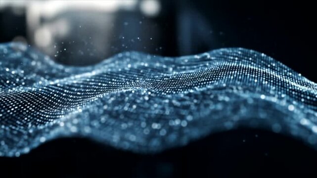 Abstract Digital Wave: Binary Code Visualization