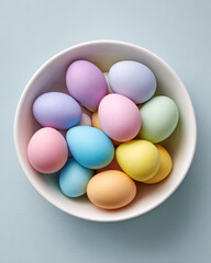 Colorful Easter Eggs in Bowl