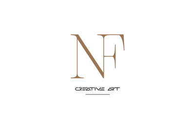 NF, FN, N, F abstract letters logo monogram