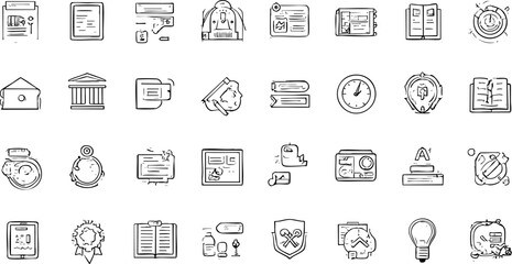 Minimalist Line Art Indoor and Outdoor House Utilities Icons