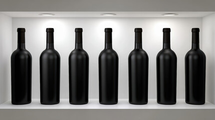 Fototapeta premium Medicine bottles aligned on conveyor belt in minimalistic design industrial setting top view conceptual presentation