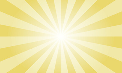Arylide Yellow Sunburst Background. Abstract Rays Texture Background. Sunburst Background with Yellow Rays. Vector Illustration.