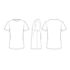 Naklejka premium High Resolution Fashion Template – Blank Unisex Tee