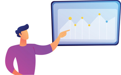 vector illustration of online education