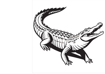 Printamerican-alligator-vector