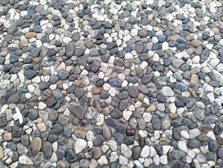 Close up pebbles in colors