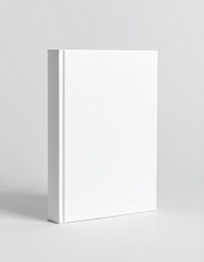 Blank white book cover, simple design