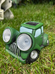 Solar Powered Garden Light In The Shape Of An Old Car