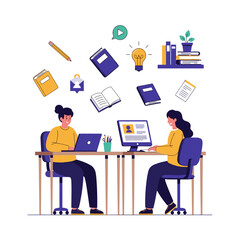 Collaborative learning and digital education in a modern classroom setting