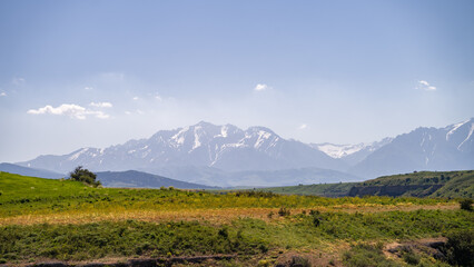 Fototapeta premium summer mountain peaks and gorges